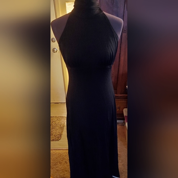 Vintage Pat Richards Black 70s Polyester Dress - Picture 3 of 8